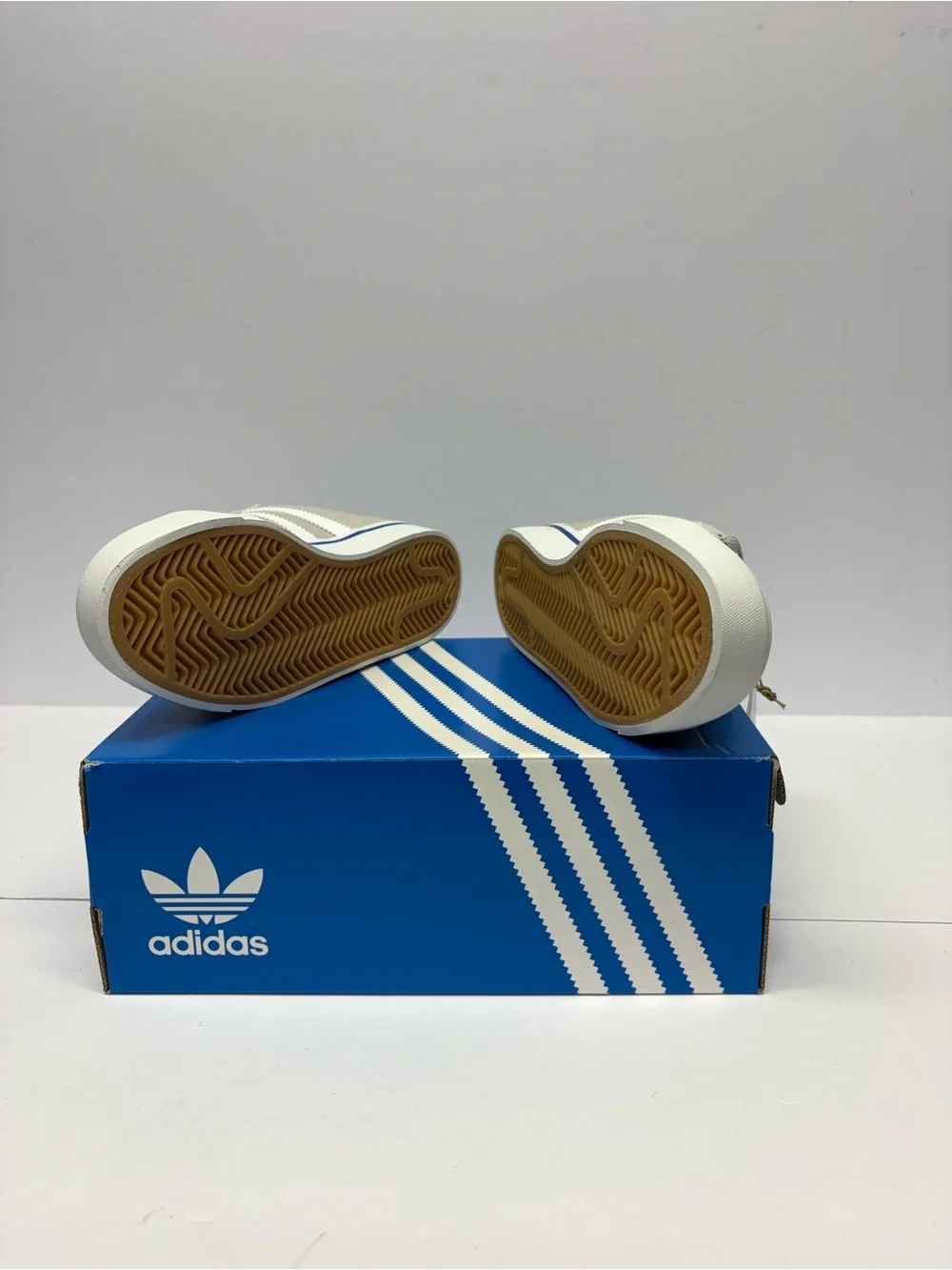 adidas Brown Suede Campus Low-Top Sneakers with White Stripes